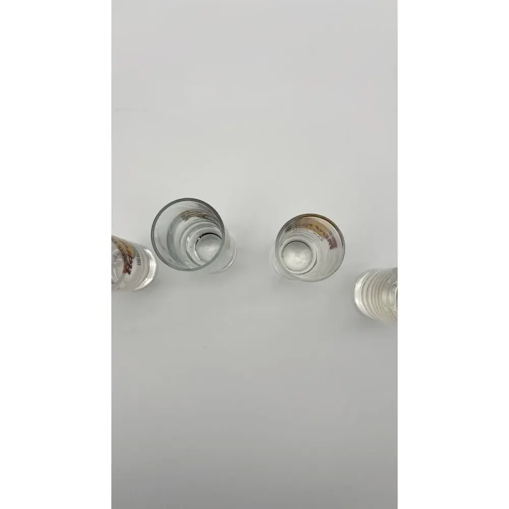 Set of 3 Hard Rock Cafe Shot Glasses -US Cities- And 2 Tequila Shot Glasses. VG